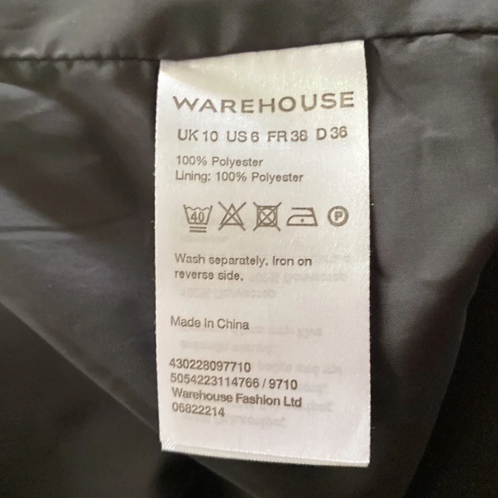 Warehouse Black Women’s Blazer Size 6/Small - Picture 7 of 7